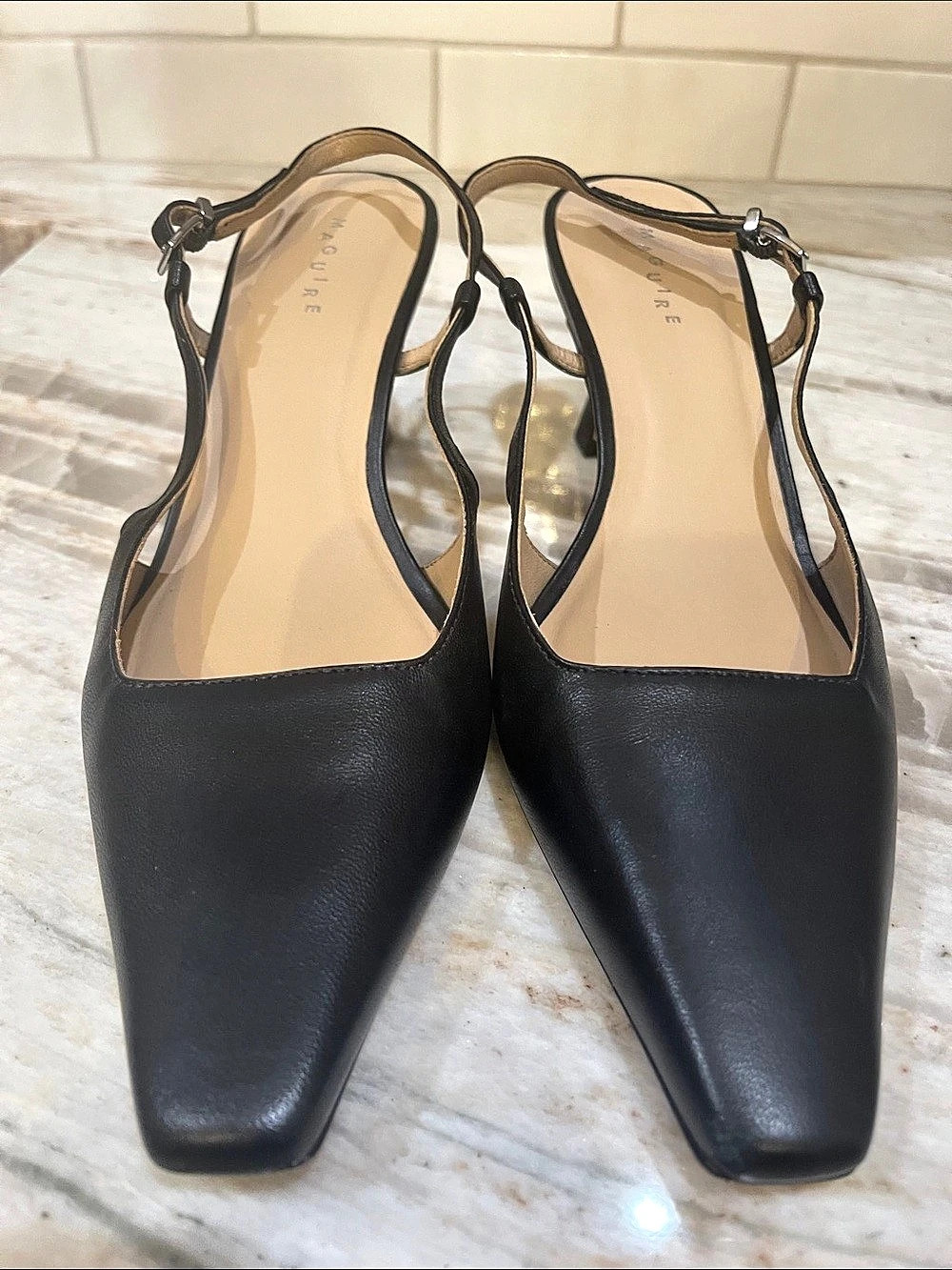 Maguire Almada Black Pump Slingback Heels EU 39